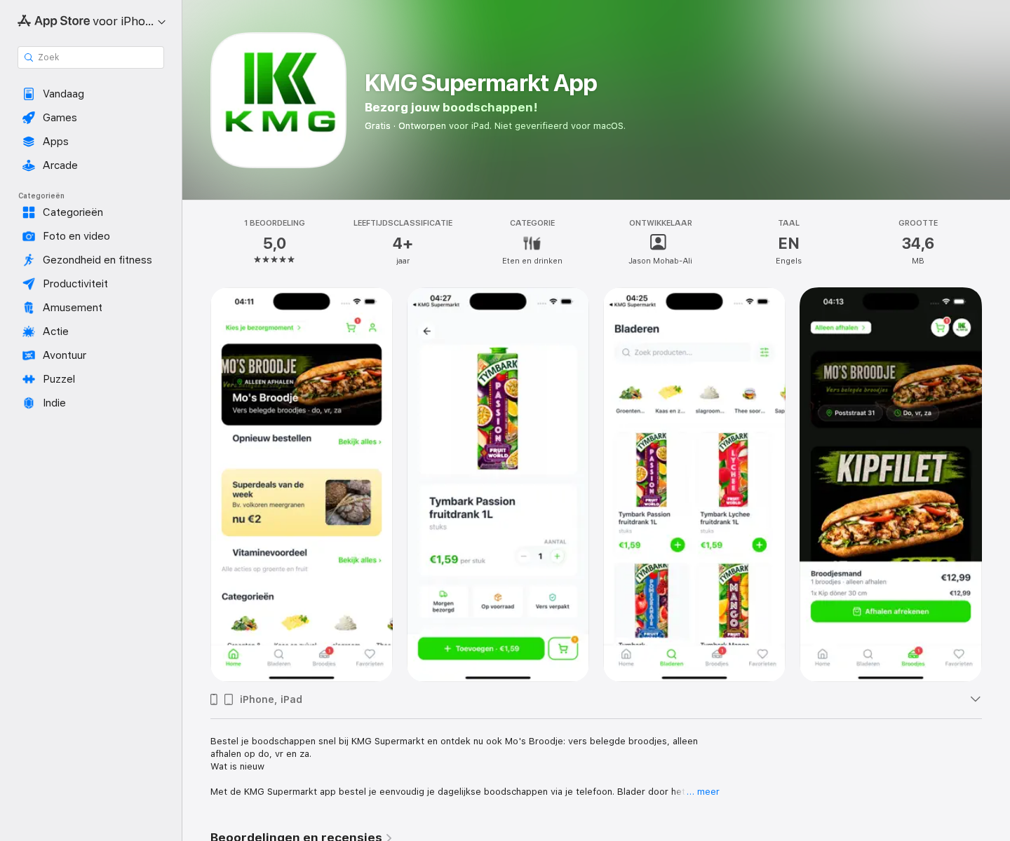 KMG Supermarkt App App Store