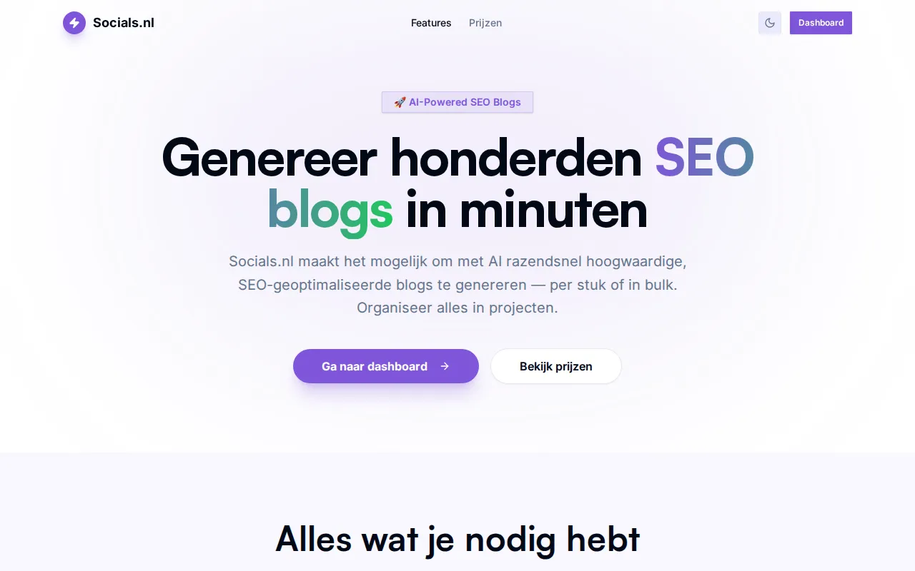 Ai Seo Presence Software homepage mockup