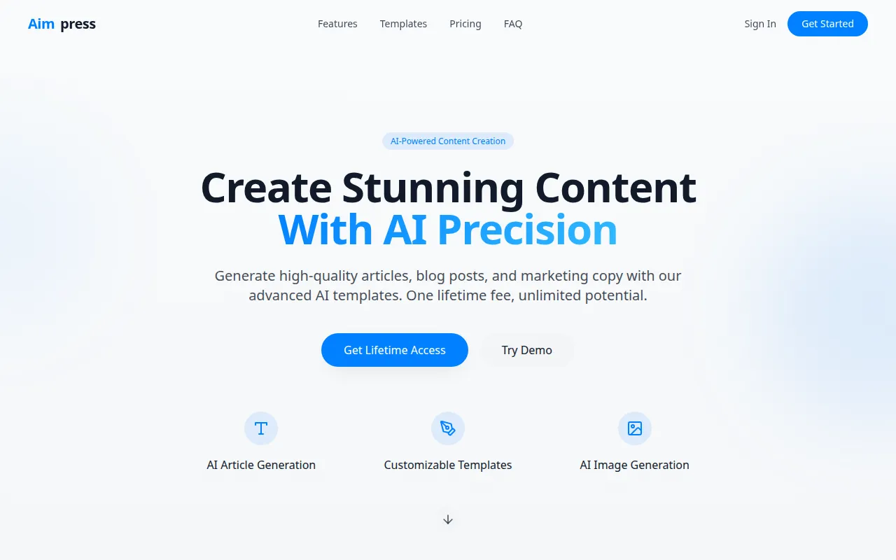 Autopilotblogs homepage mockup