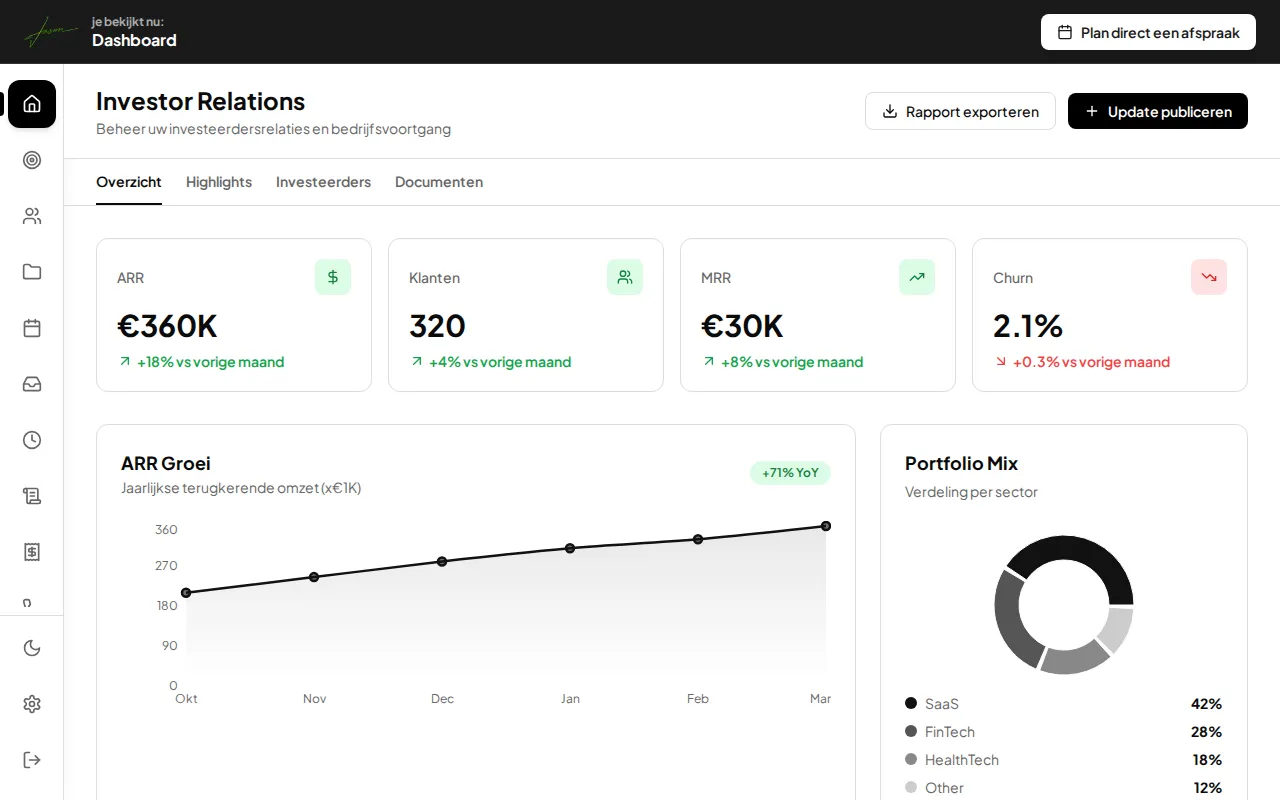 Irm Demo homepage mockup