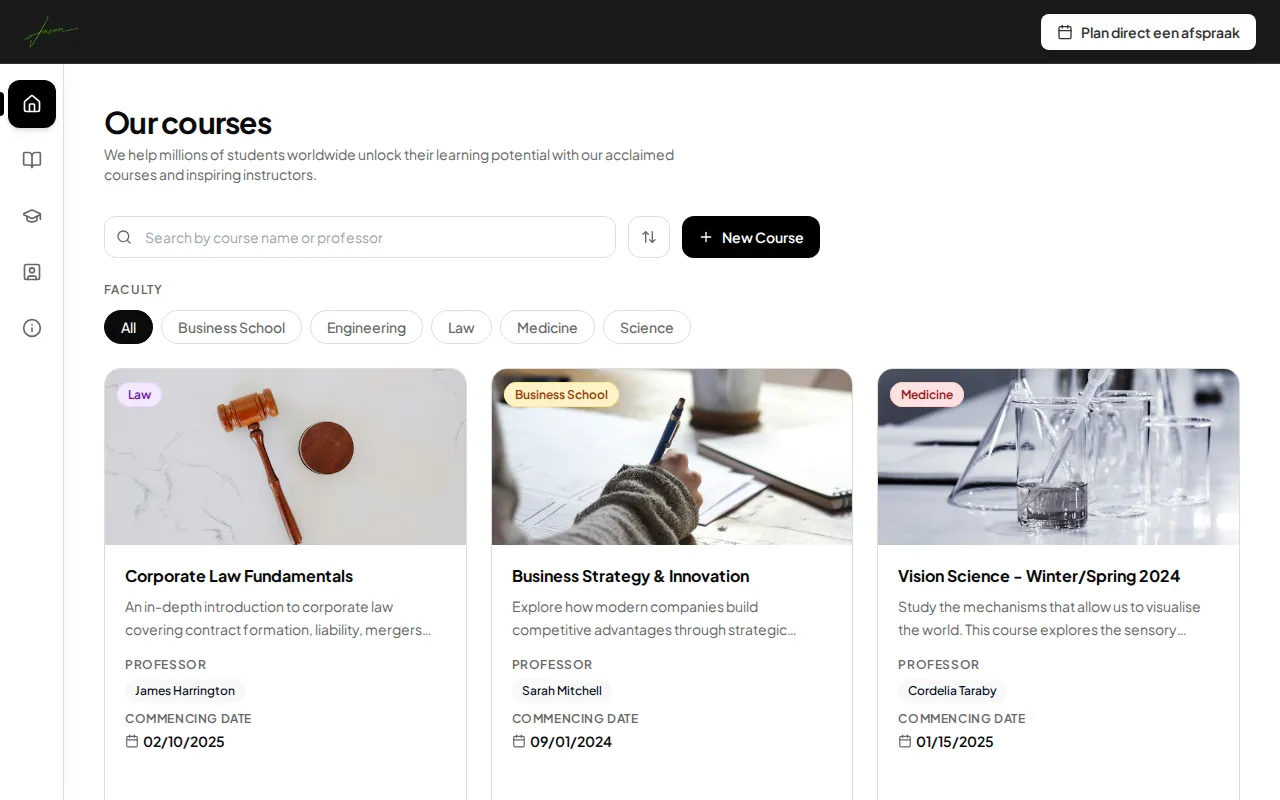 Lms Demo homepage mockup