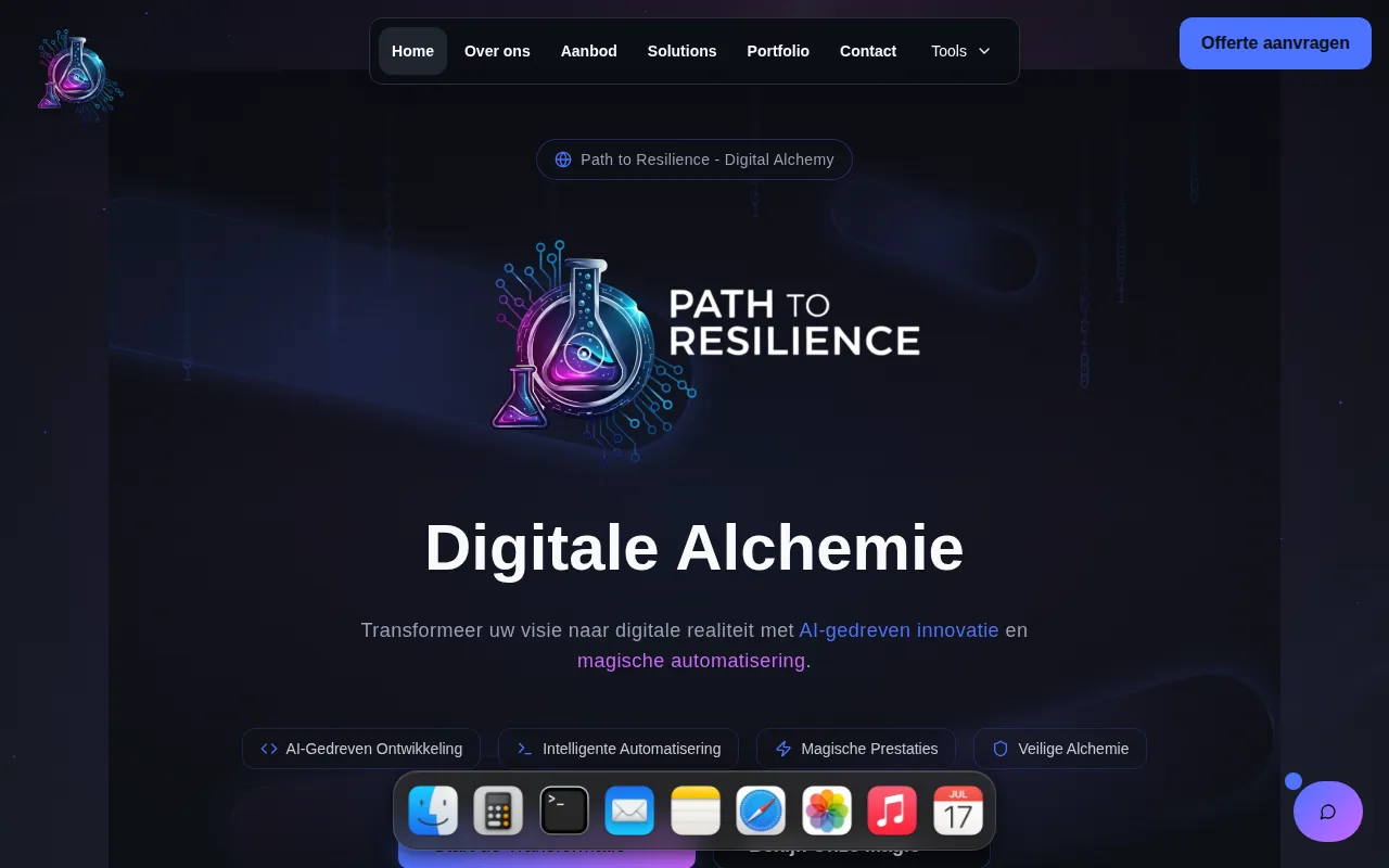 Pathtoresilience homepage mockup