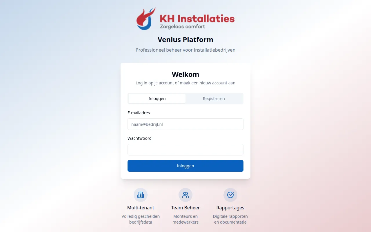 Warmtebeheer homepage mockup